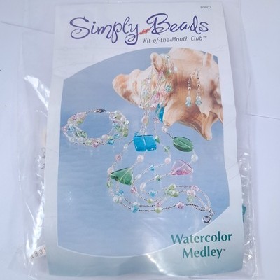 New Simply Beads Kit of the Month Club Bead set BD007 Watercolor Medley pastel
