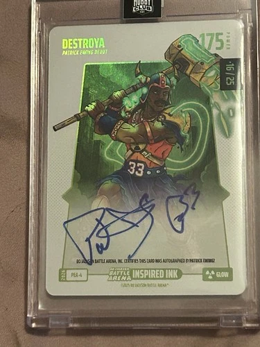 Bo Jackson Battle Arena Destroya Glow Auto 16/25 Patrick Ewing Debut 175 Power