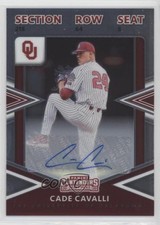 2020 Panini Elite Extra Edition College Tickets Signatures Cade Cavalli Auto 4l3