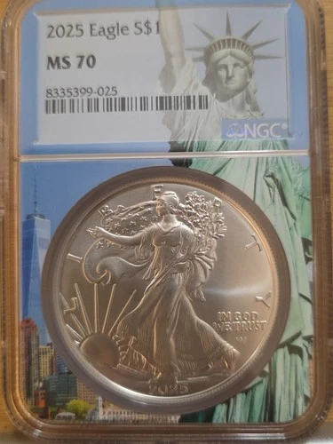 2023 $1 1oz Silver Eagle NGC MS70 Statue of Liberty Core