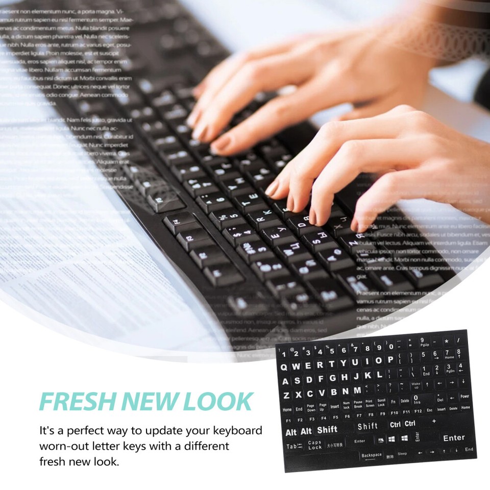 Keyboard Stickers Letters Large Keyboards English for Desktop