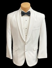 Men's Seven Unlimited White Tuxedo Jacket with Shawl Lapels Groom Mason Prom 37L