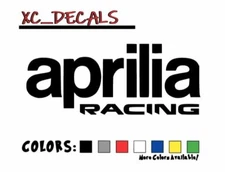 Aprilia Racing (x2) PAIR Decal Sticker Graphics Logo Racing Motorcycle Bike