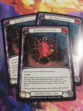3x Bloodspill Invocation Foil Red Playset Arcane Rising Unltd Flesh and Blood