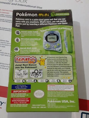 Pokemon Mini Console Nintendo Green MiN-001 NEW & NEVER OPENED