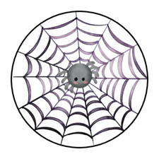 30 Halloween spider web envelope seals, stickers labels, tags, round