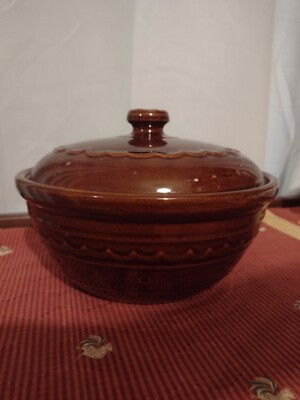 Vintage Marcrest Brown Daisy Dot Stoneware Crockery 8.5''