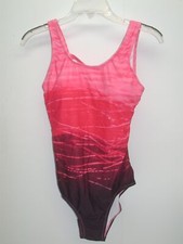 Classic Ladies Lattice Back 1-Piece Swim Suit Nevada Red Small NEW