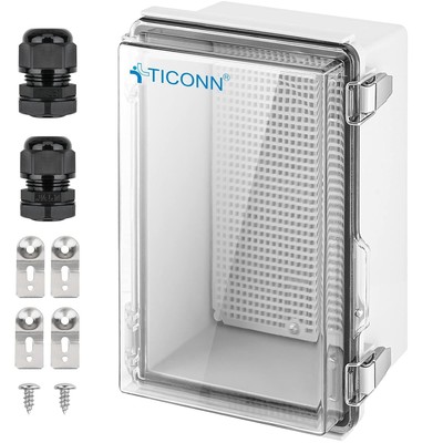 Waterproof Electrical Junction Box IP67 ABS Plastic Enclosure with Hinged Cover