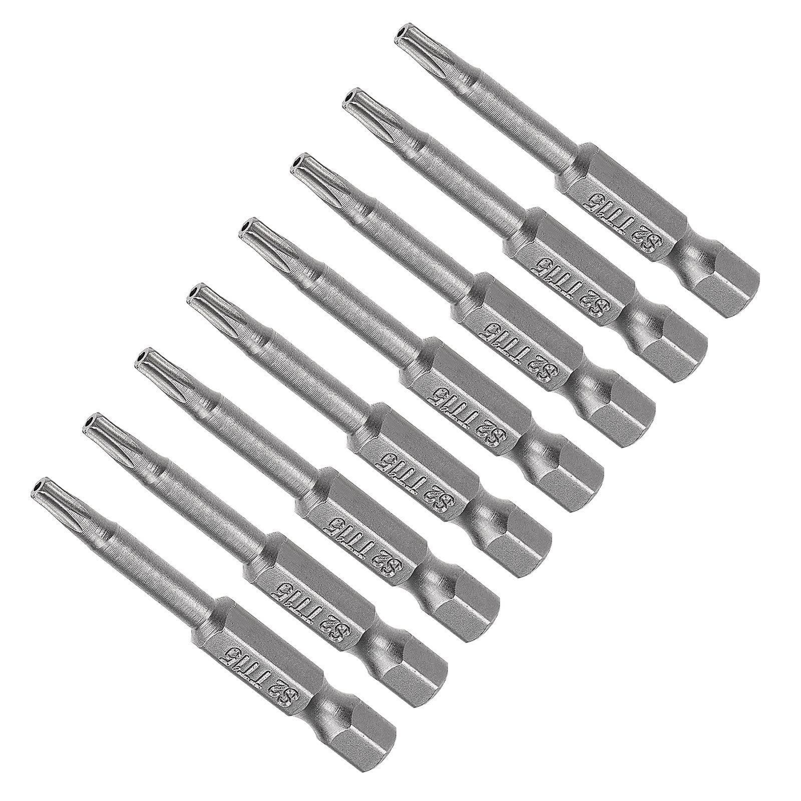 8pcs T15 Torx Screwdriver Bits 2 Inch Long 1/4 Hex Shank Magnetic Drill Driver