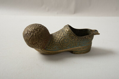 Brass Bronze Shoe India Ball Toe End ( B8B)Ashtray Genie Dancer Whirling Dervish