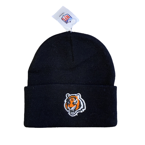 Cincinnati Bengals Hat Black Basic Cuffed Knit Bengals Beanie Skull Cap Hat