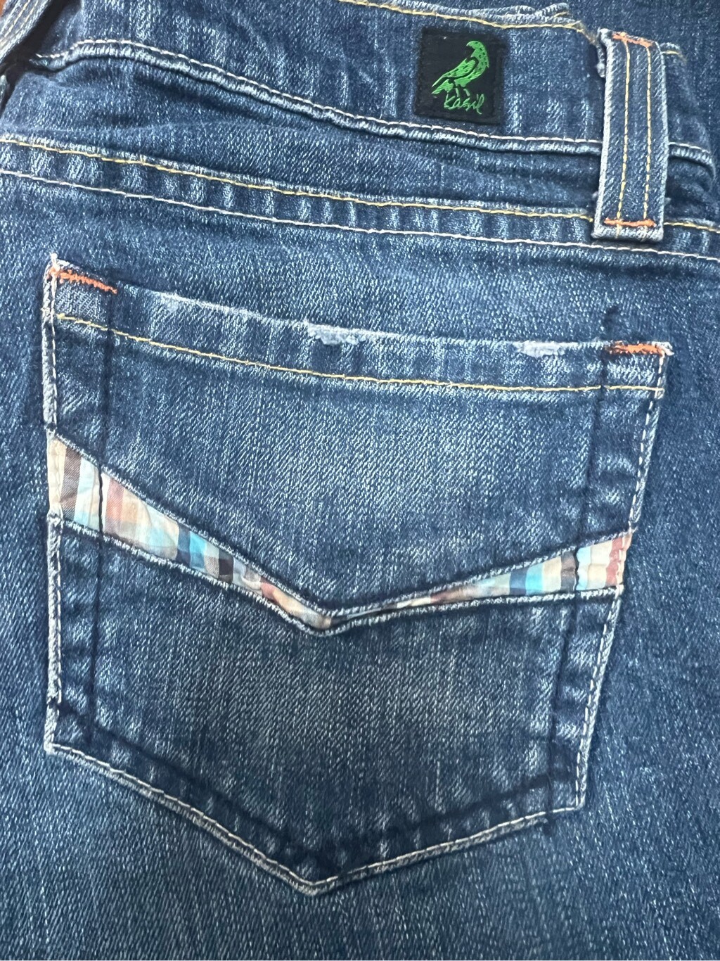 Kasil David lim boot cut raw hem patchwork pocket… - image 6