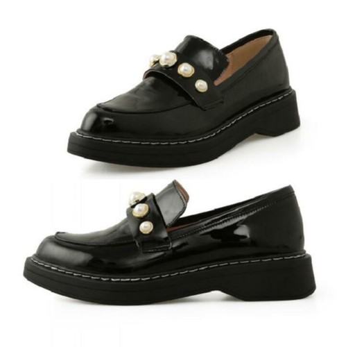 Mujer Mocasines Zapatos Sin Cordones Cuero Planos Informales Zapatos Oxford L | eBay