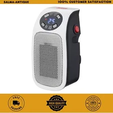 7.87 in Electric Outlet Ceramic Plug-In Space Heater, LCD Digital Screen, Up to