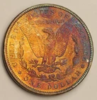 1900  Morgan Silver Dollar UNC BU Toning Rainbow Choice Bu