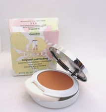 CLINIQUE BEYOND PERFECTING Powder Foundation + Conceal 18 Sand 0.51oz/14g NIB