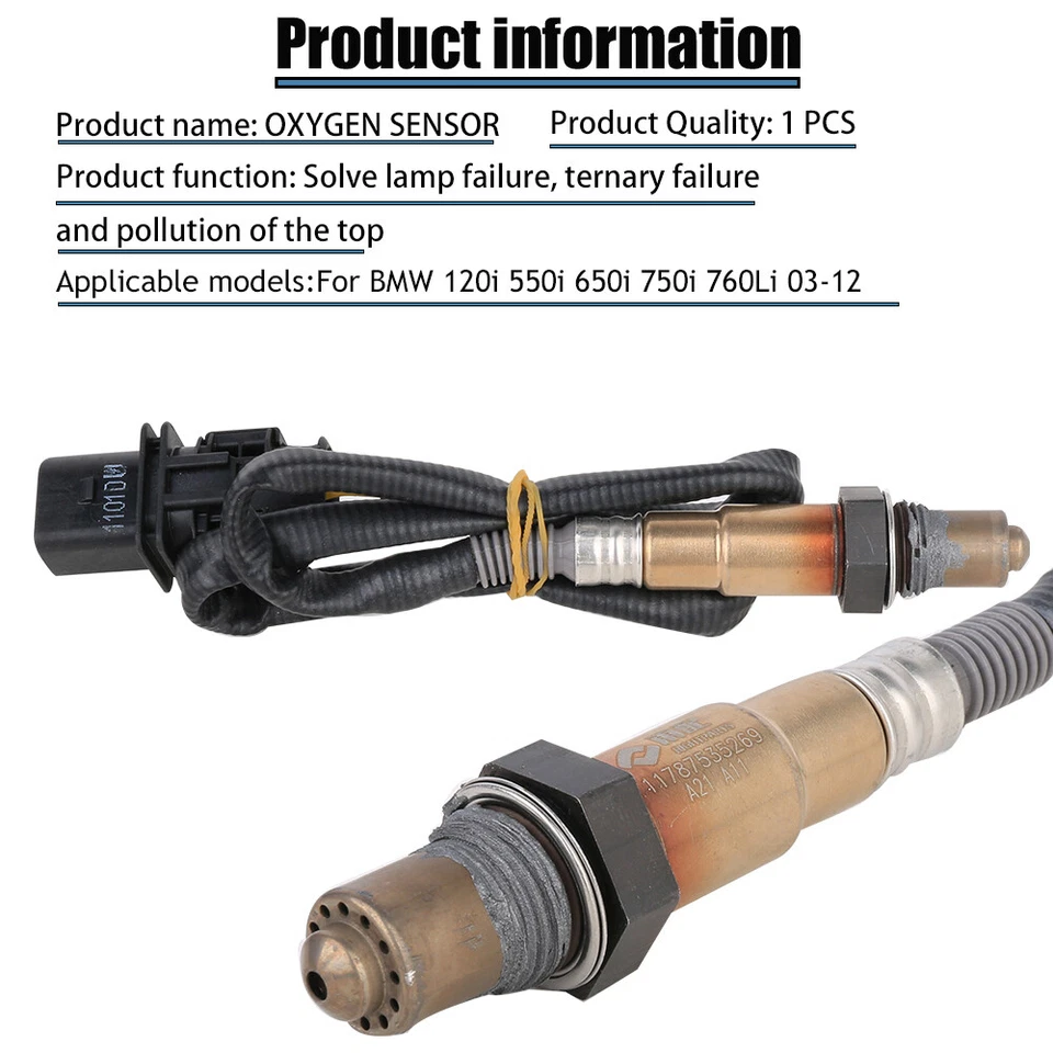 11787535269 Sensor de oxígeno aguas arriba para BMW 120i 550i 650i 750i 760Li 2003-2012 Foto 2 de 4