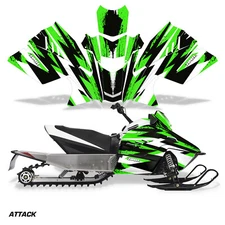 Snowmobile Graphics kit Sled Decal for Arctic Cat ZR200 2018-Up Attack Green