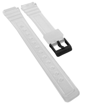 Casio Collection Ersatzband  transparent weiß Resin A168XES-1B