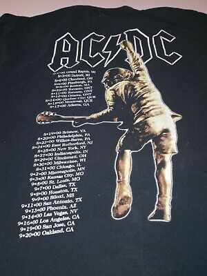 Vintage AC/DC Stiff Upper Lip official tour t-Shirt Size Large