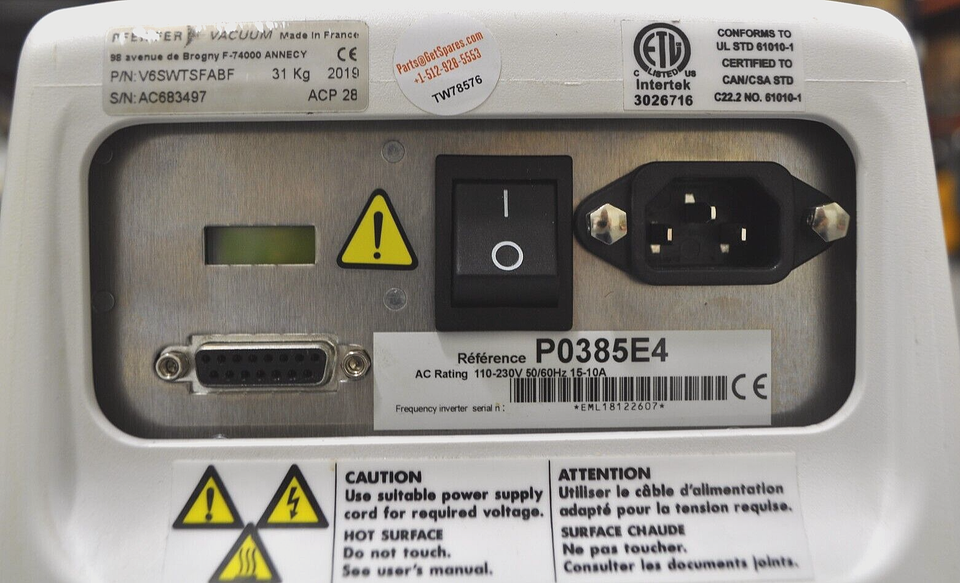 V6SVTSFABF / KIT ACPIV2 DIFFERENTIAL VACUUM PUMP ACP28I / PFEIFFER eBay