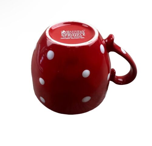 Maxwell Williams Sprinkle Cup Red Spot Polka Dot Vintage Style - Picture 1 of 5