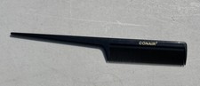 Vintage Conair FINE TOOTH RAT TAIL COMB Hairdressing Cutting Styling Black