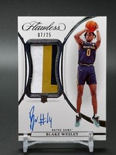 2022 Panini Flawless Colligate RPA #19 BLAKE WESLEY Auto Patch Notre Dame /25