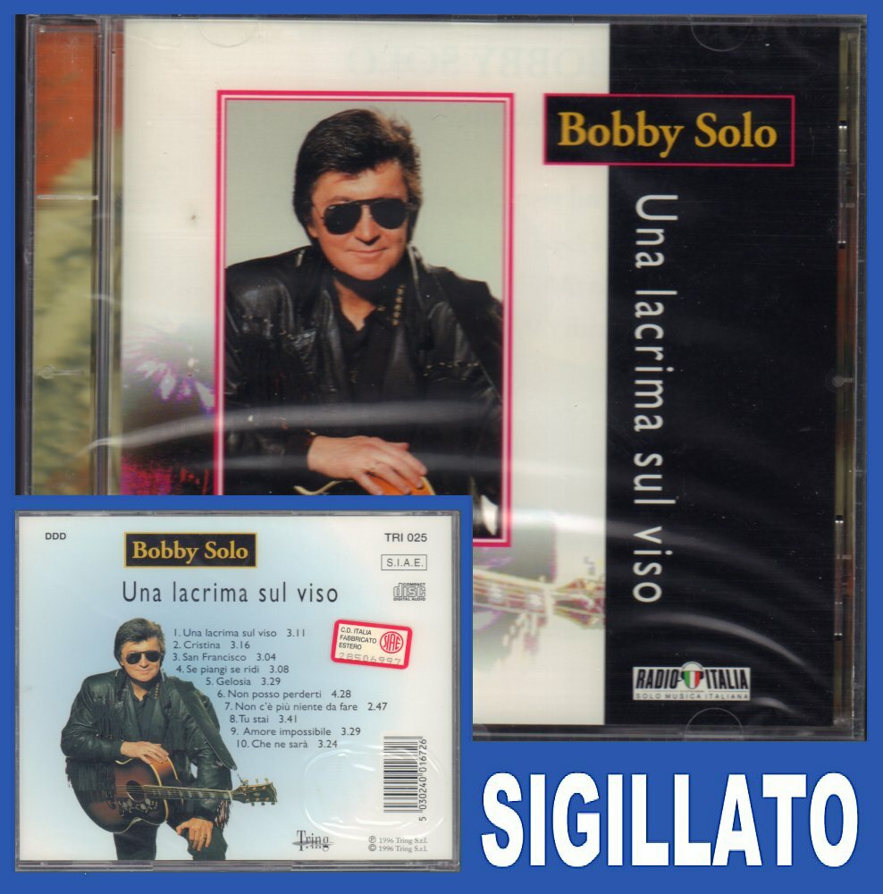 BOBBY SOLO " UNA LACRIMA SUL VISO (GRANDI SUCCESSI) " CD SIGILLATO 1996