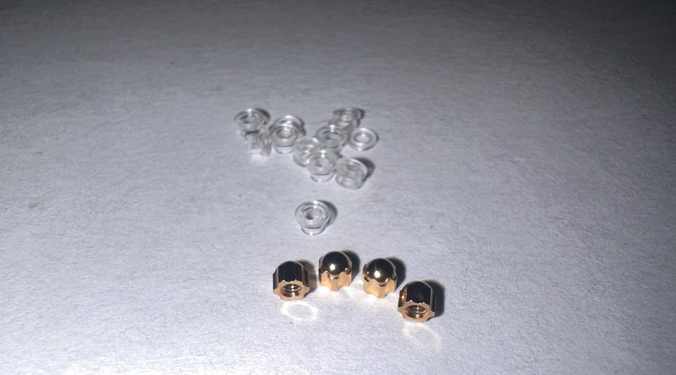 NEW ORIGINAL CARTIER EYEGLASSES CAPS AND BUSHING WITH 4 HOLES AND GOLD