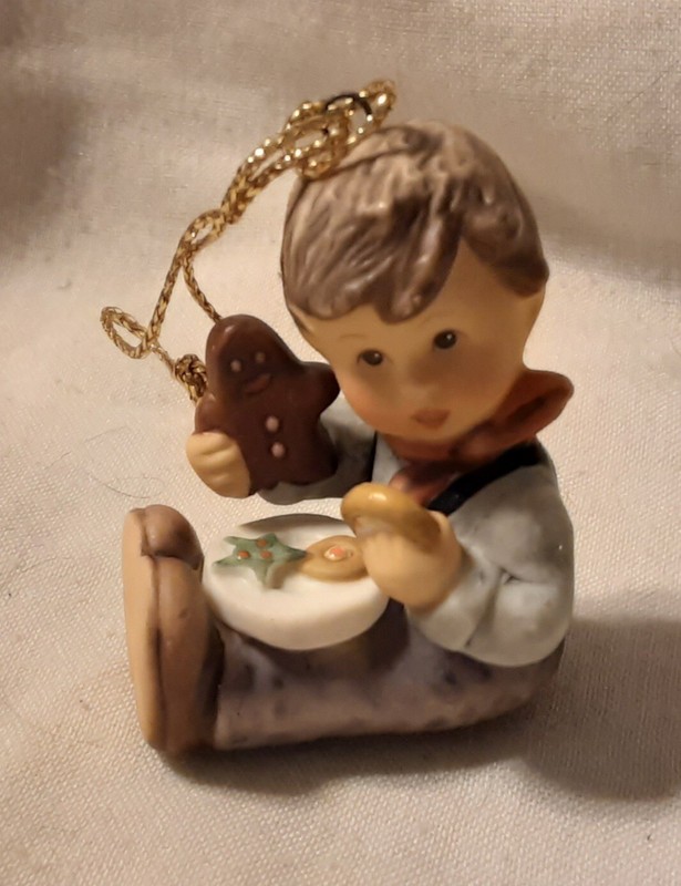 Vintage Berta Hummel Goebel Christmas Ornament CHRISTMAS TREATS boy w/ cookies 