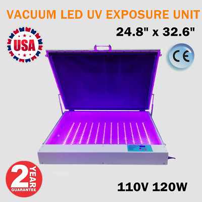 24.8'' x 32.6'' Silk Screen Printing Tabletop Precise Vacuum LED UV Exposure Unit