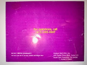 Mendel Palace Nintendo NES Manual Instruction Booklet Authentic