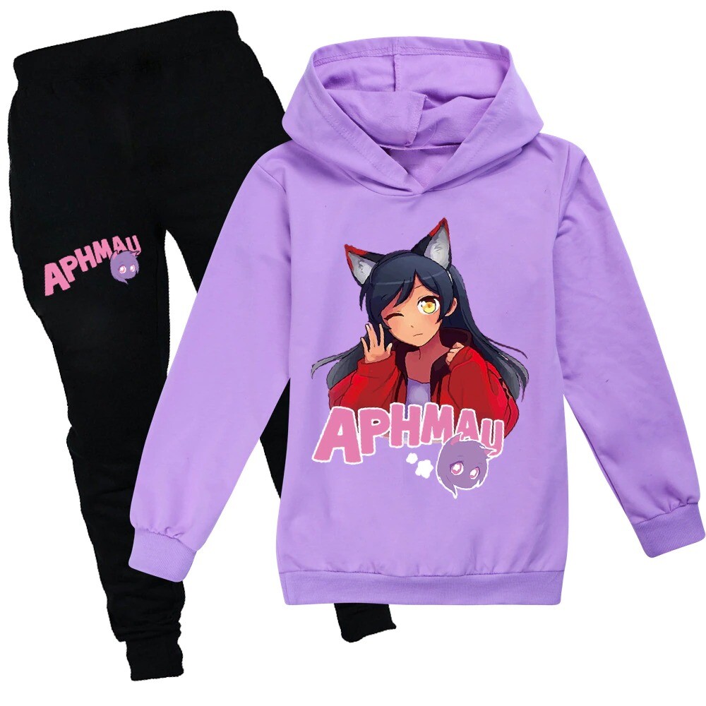 APHMAU Kids Hoodie Youtuber Shorts Tracksuit Girls T shirt Top Hat  Nightdress | eBay