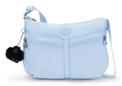 kipling Izellah Medium Shoulderbag Umhängetasche Cloudy Sky Blue Neu