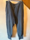 WOMENS PATAGONIA AHNYA PANTS SIZE L GREY STRIPED CONTRAST WAISTBAND — photo 5