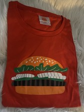 NWT Burger King BK Official Whopper Sandwich Red Employee Crew Member TShirt 2XL