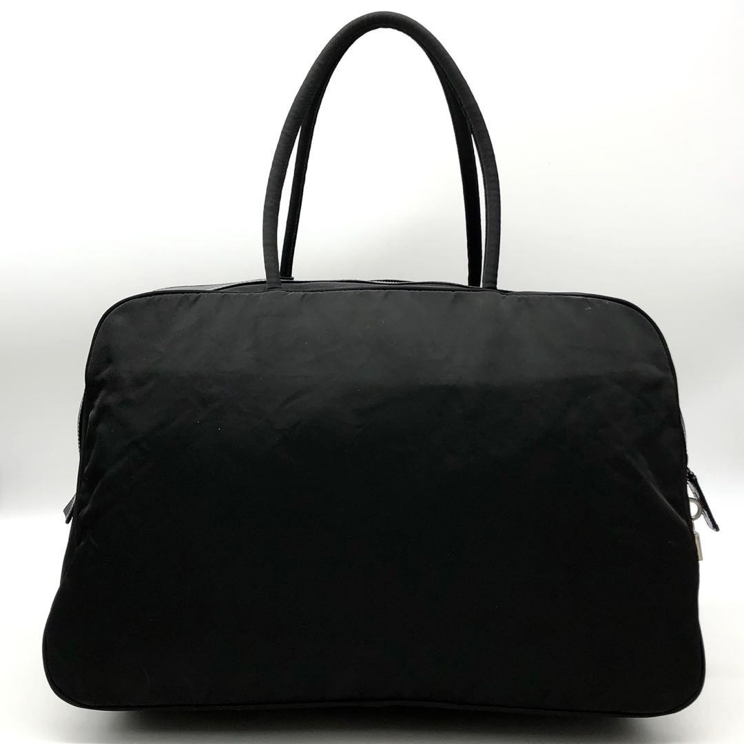 PRADA Boston Bag Triangle Logo Nylon Black Authentic thumbnail 3