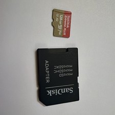 SanDisk 128GB Extreme PLUS microSDXC UHS-I Card V30/A2 with Adapter