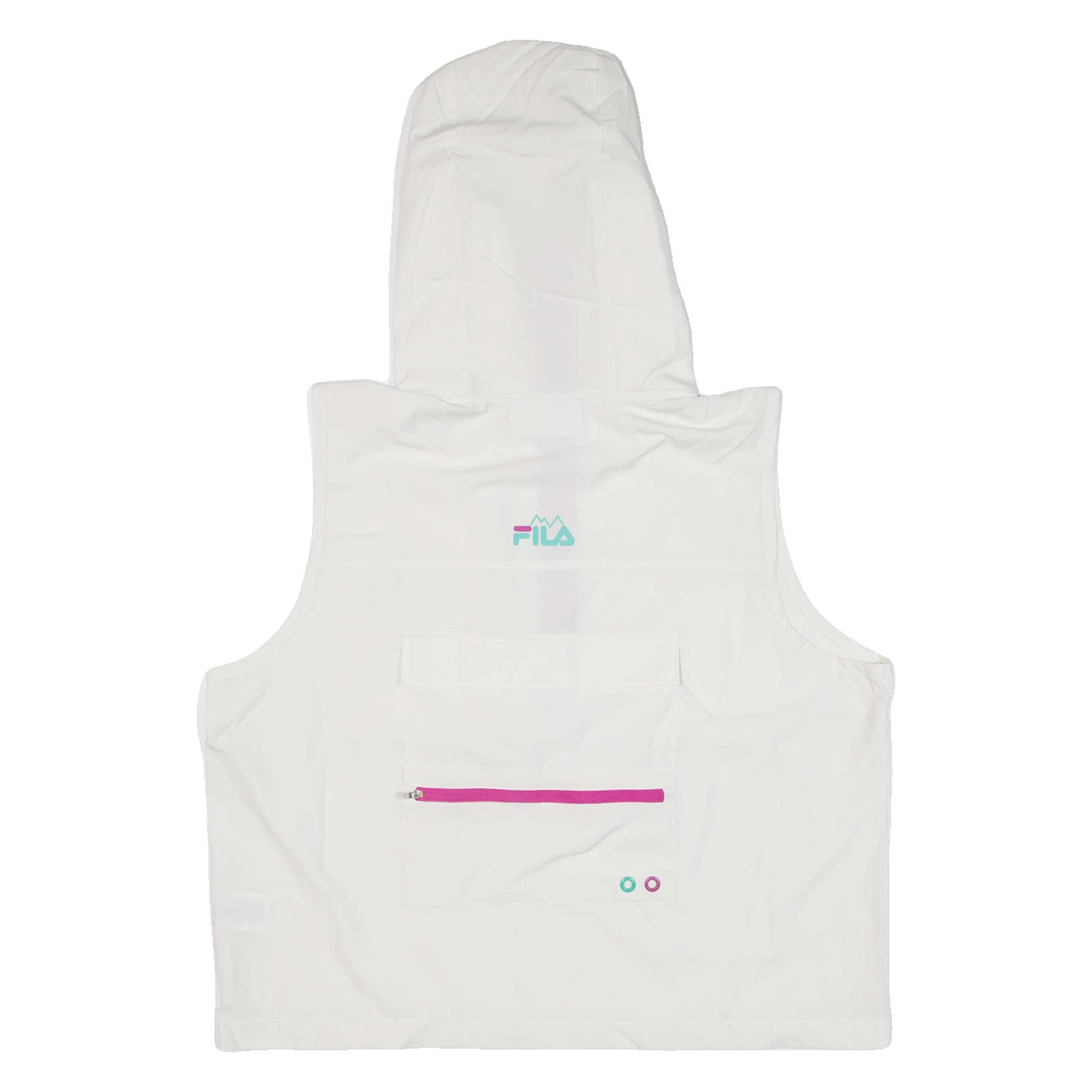 FILA Athletic smanicato donna bianco felpa con cappuccio XL
