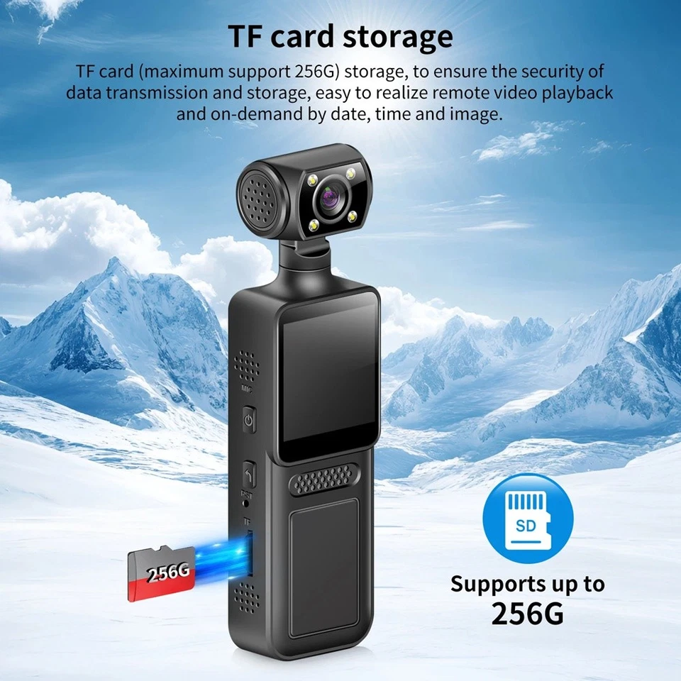 1X(4K  Action Kamera  Sport Camcorder Cam 180° Drehbar  Wifi Kamera Tragbar5743 - Bild 2 von 4