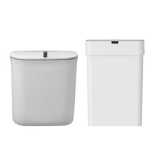 Smart Sensor Trash Can 15L/4Gal& 2.4-Gallon No Drill Wall Mounted Trash Bin w...