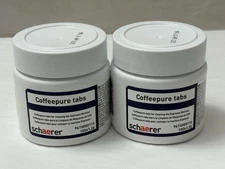 2-PACK Schaerer Coffeepure Tabs Cleaning for Espresso Machine 100 Count ea