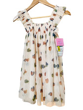 Rare Editions Girls Ruffle Heart Tulle Cream Lined Easter Dress size 6X NWT