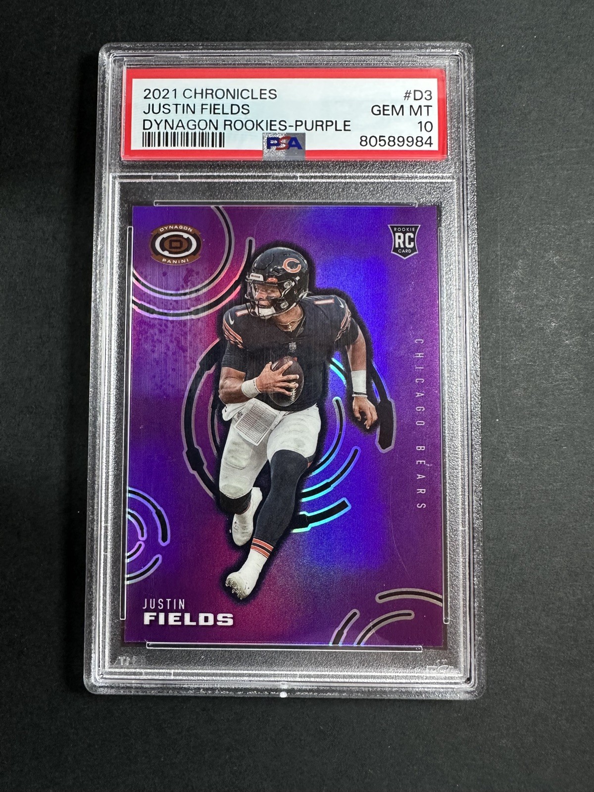 Justin Fields Panini Chronicles Dynagon Rookies #D3 Purple