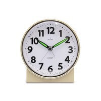 Acctim Micah Alarm Clock, Analogue Display, Non-Ticking, Blue LED Backlight