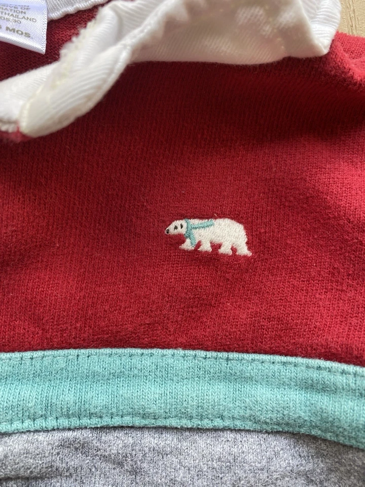 Camisa De Colección Bebé Niño Janie And Jack Rugby Manga Larga Cuello Talla 3-6 Meses Foto 2 de 4