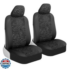 BDK Black Leopard Car Seat Covers for Front Seats, Animal Print F