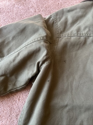 VTG lands end barn coat chore jacket green cotton Corduroy women’s m Flannel - Picture 9 of 11